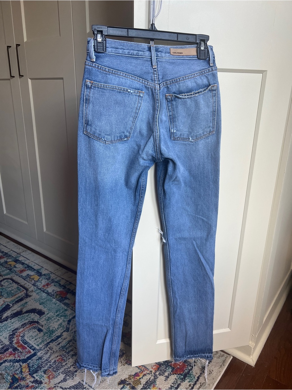 GRLFRND Natalia High-Rise Skinny Distressed Jeans size 25 boot slits - Picture 2 of 8